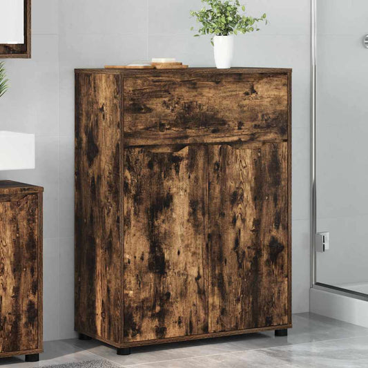 Badkamer Kast Gerookt eiken 72,5 x 36,5 x 100 cm Bewerkt hout is nu te koop bij PeponiXL, paradijselijk wonen!