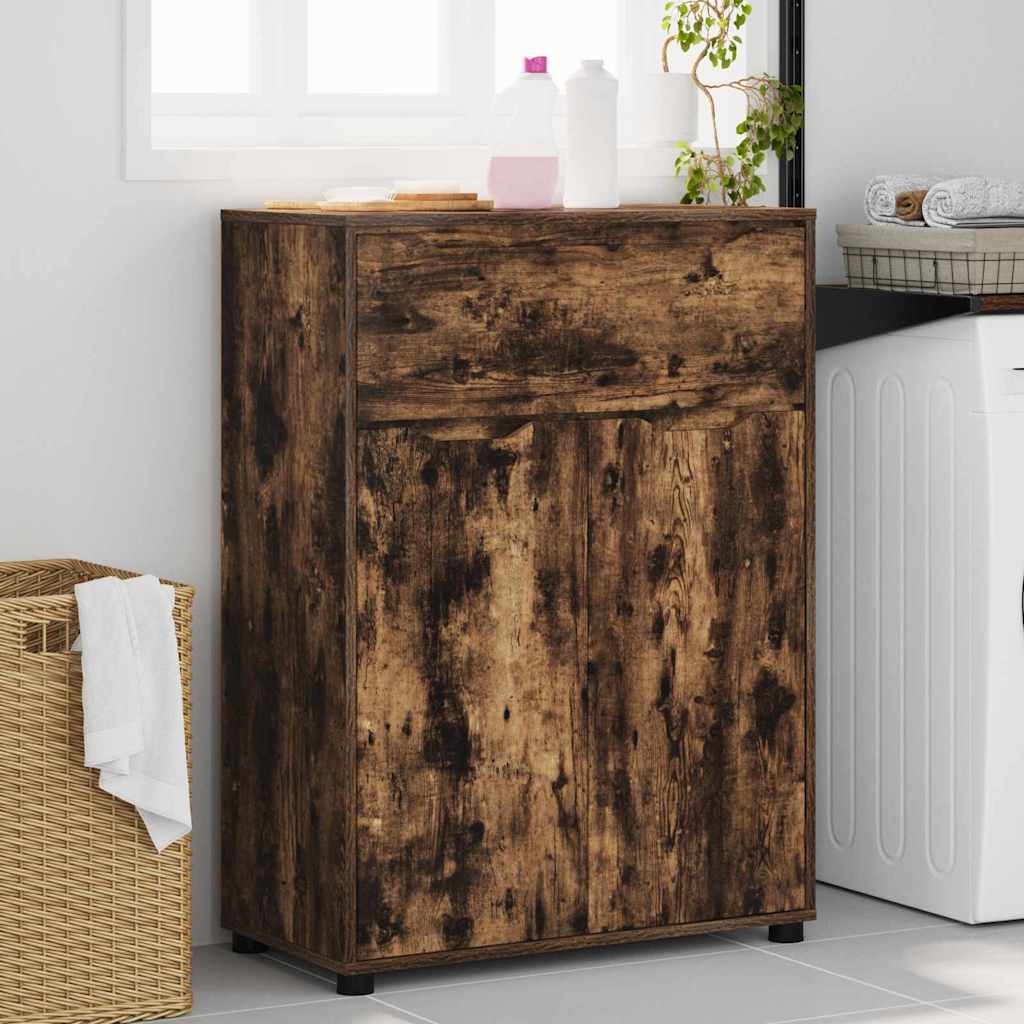 Badkamer Kast Gerookt eiken 72,5 x 36,5 x 100 cm Bewerkt hout is nu te koop bij PeponiXL, paradijselijk wonen!