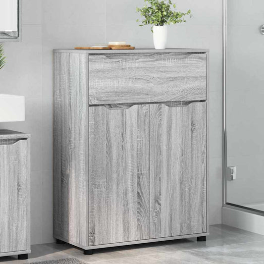 Badkamer Kast Grijs Sonoma 72,5 x 36,5 x 100 cm Bewerkt hout is nu te koop bij PeponiXL, paradijselijk wonen!