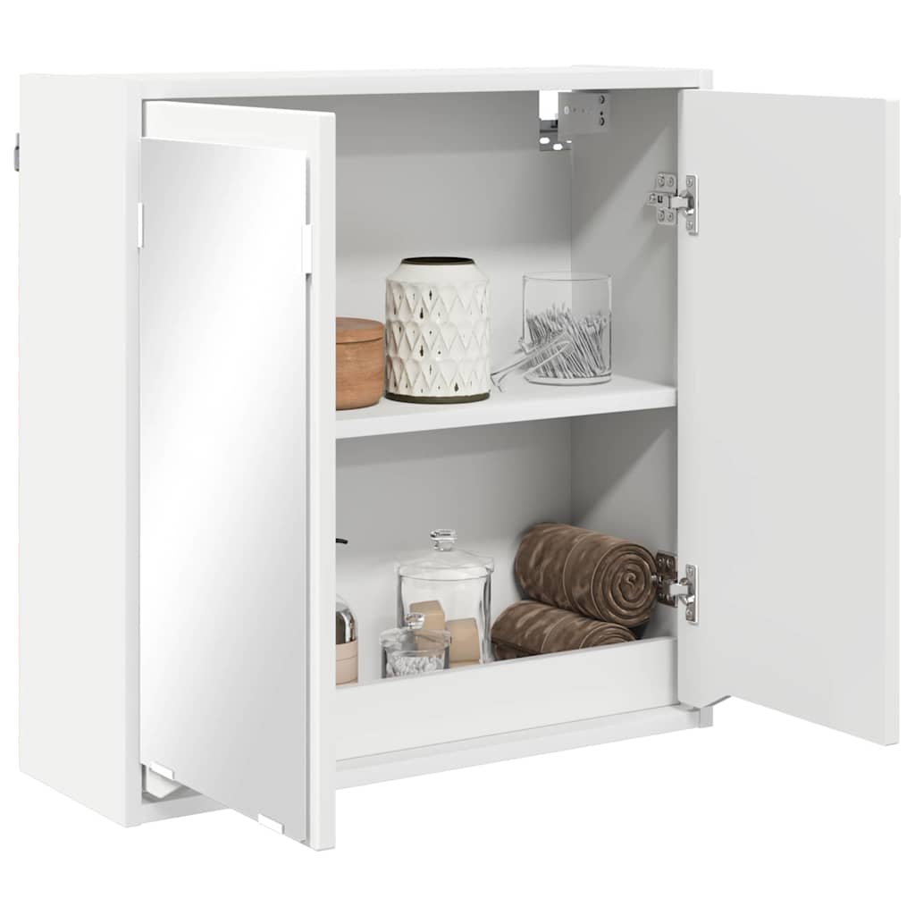 Badkamer spiegelkast met plank Wit 60 x 20 x 60 cm Bewerkt hout is nu te koop bij PeponiXL, paradijselijk wonen!