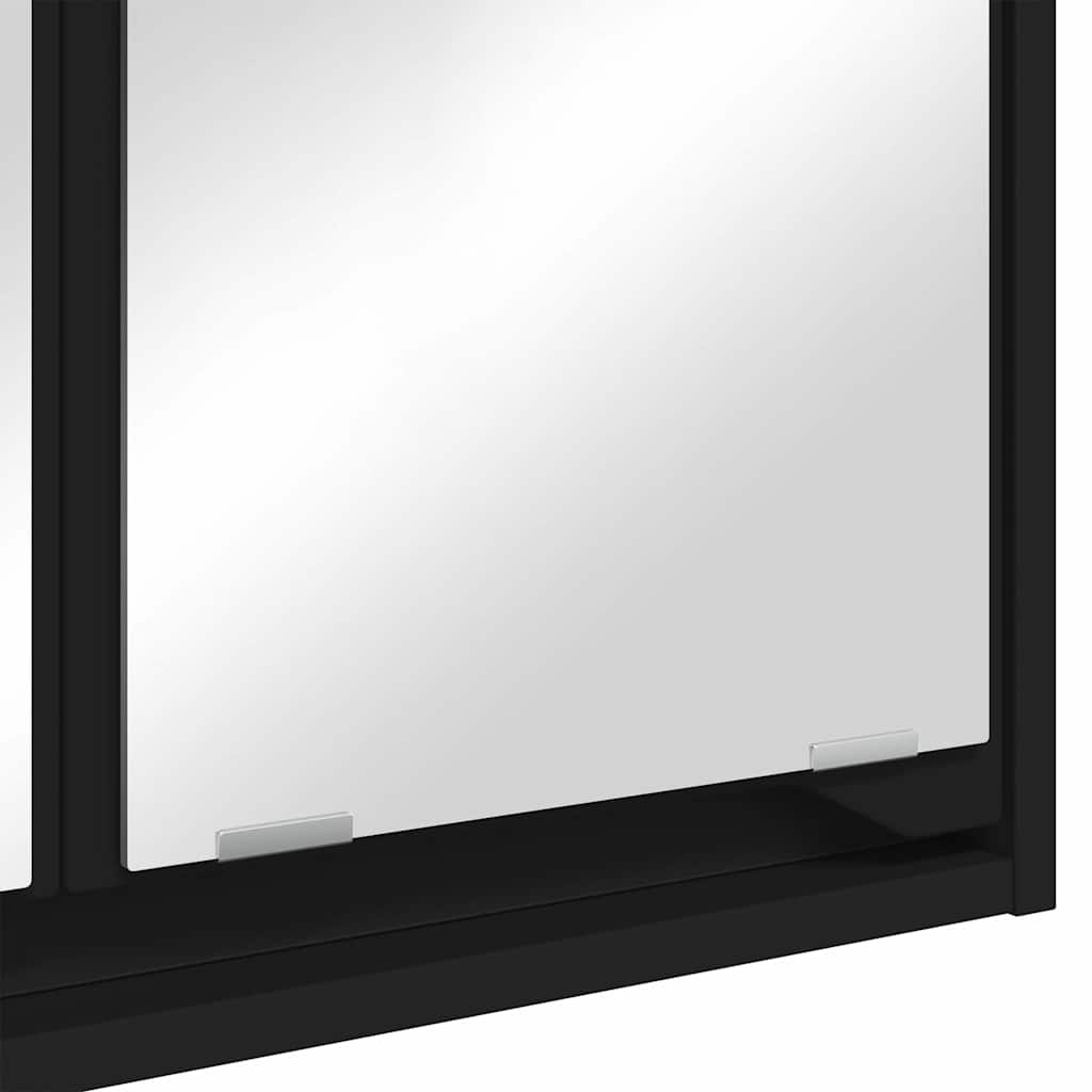 Badkamer spiegelkast Zwart 60 x 20 x 60 cm Bewerkt hout is nu te koop bij PeponiXL, paradijselijk wonen!