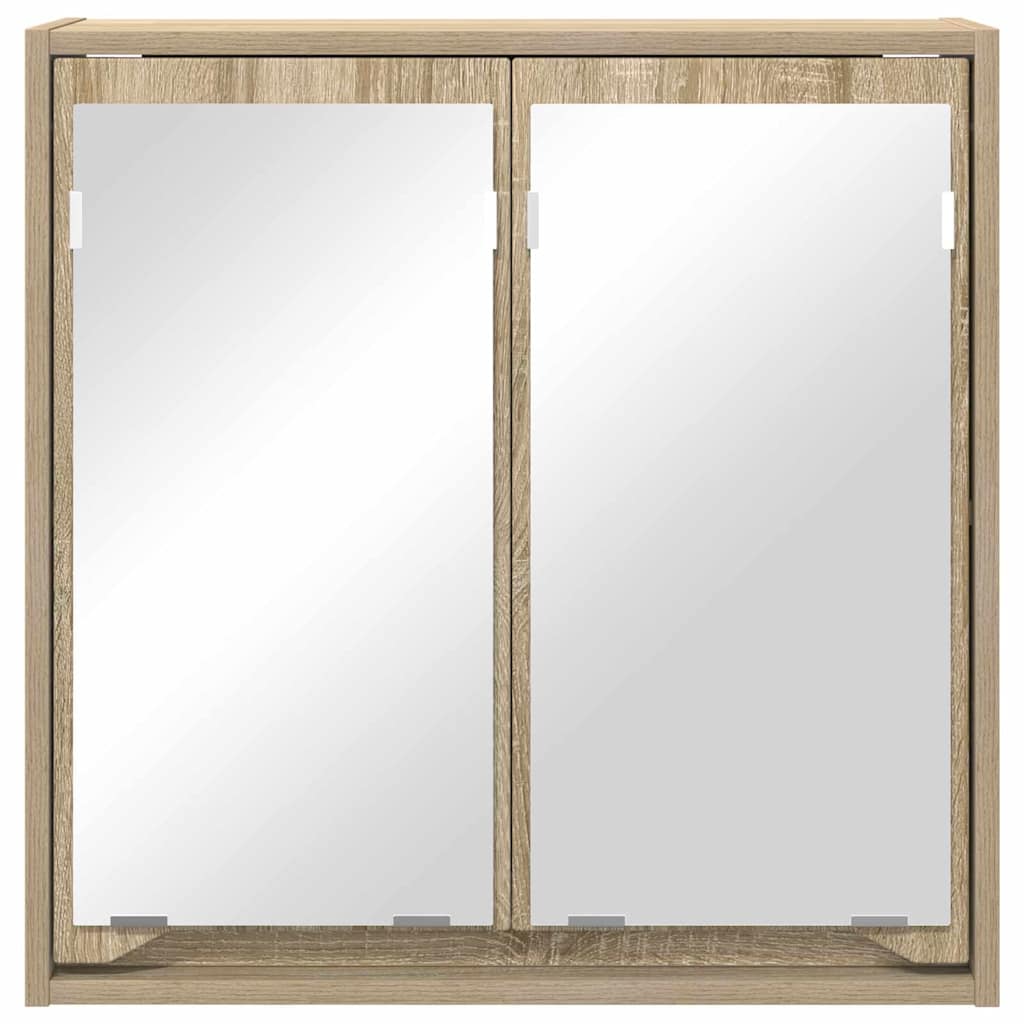 Badkamer spiegelkast Sonoma Eiken 60 x 20 x 60 cm Bewerkt hout is nu te koop bij PeponiXL, paradijselijk wonen!