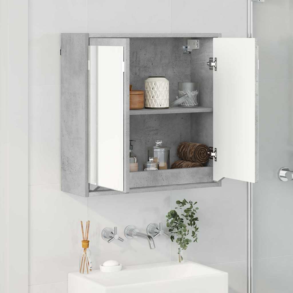 Badkamer spiegelkast Beton Grijs 60 x 20 x 60 cm Bewerkt hout is nu te koop bij PeponiXL, paradijselijk wonen!