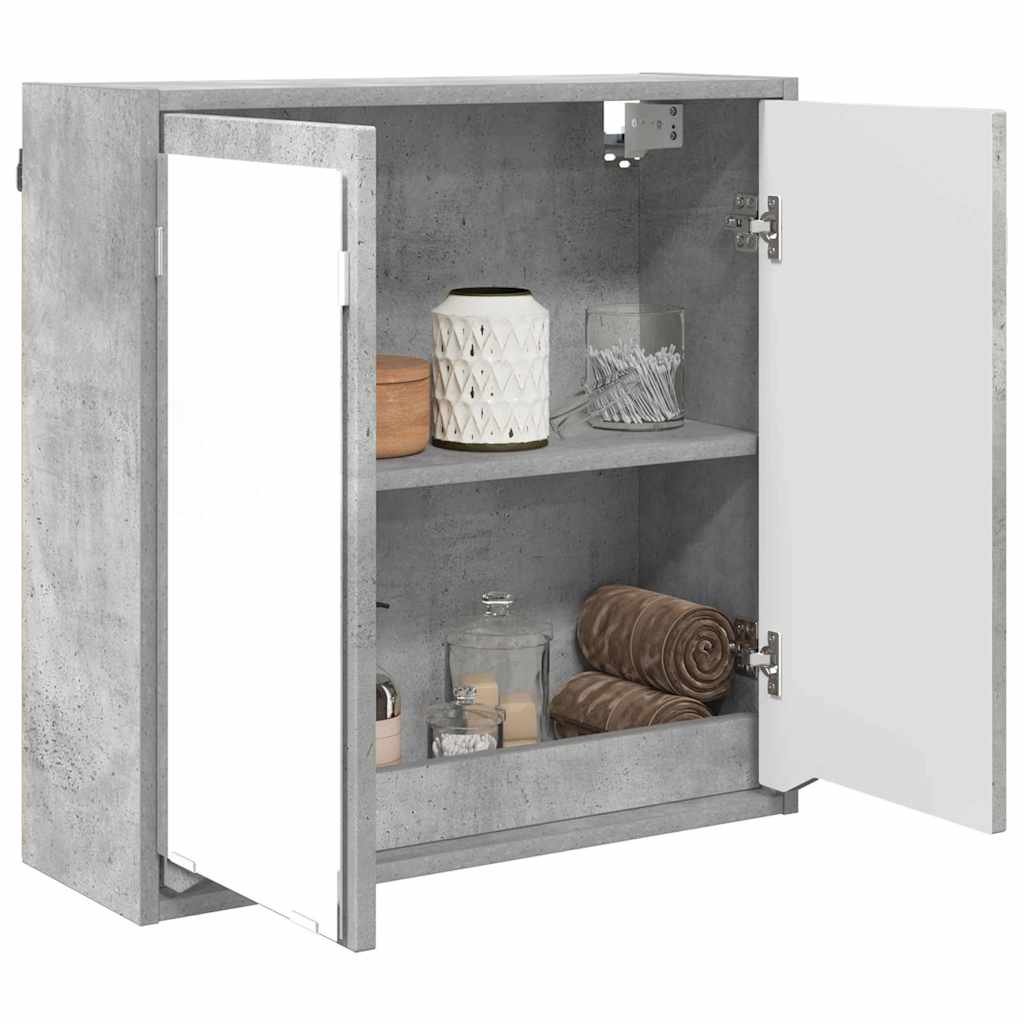 Badkamer spiegelkast Beton Grijs 60 x 20 x 60 cm Bewerkt hout is nu te koop bij PeponiXL, paradijselijk wonen!