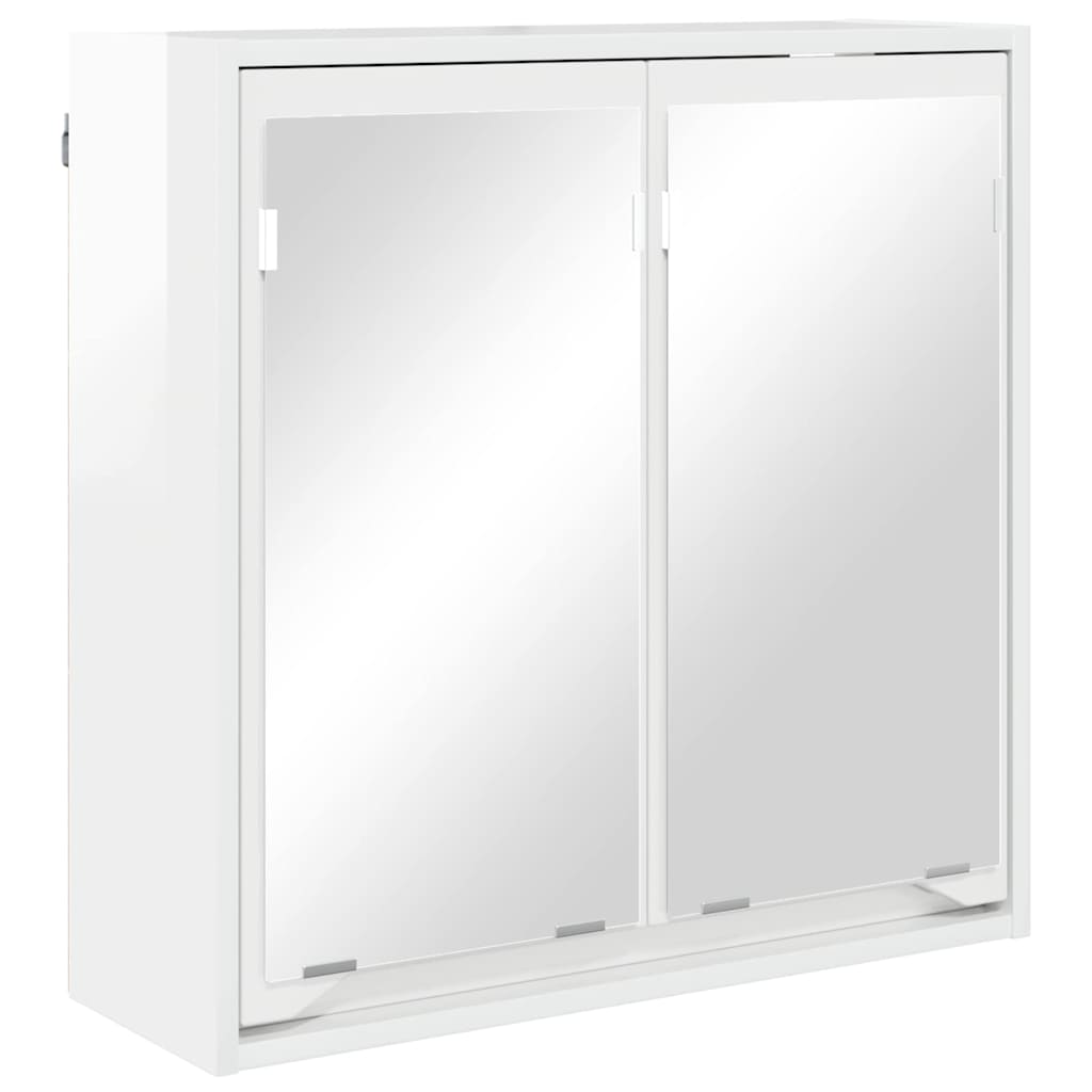 Badkamer spiegelkast Hoogglans wit 60 x 20 x 60 cm Bewerkt hout is nu te koop bij PeponiXL, paradijselijk wonen!