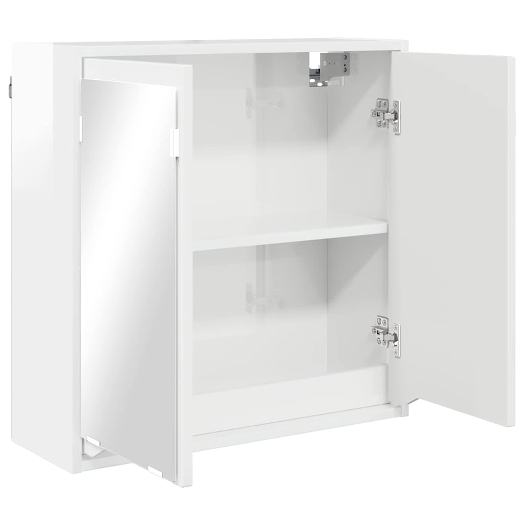 Badkamer spiegelkast Hoogglans wit 60 x 20 x 60 cm Bewerkt hout is nu te koop bij PeponiXL, paradijselijk wonen!