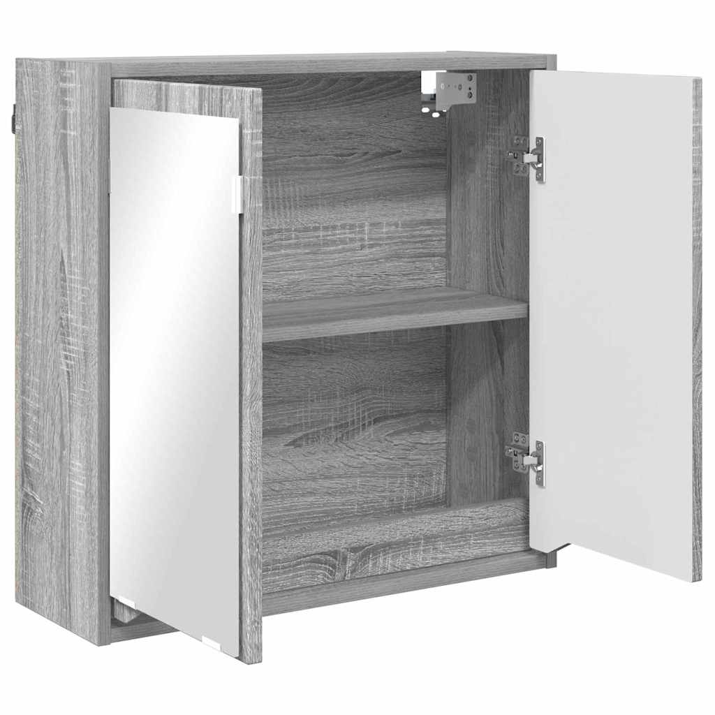 Badkamer spiegelkast Grijs Sonoma 60 x 20 x 60 cm Bewerkt hout is nu te koop bij PeponiXL, paradijselijk wonen!