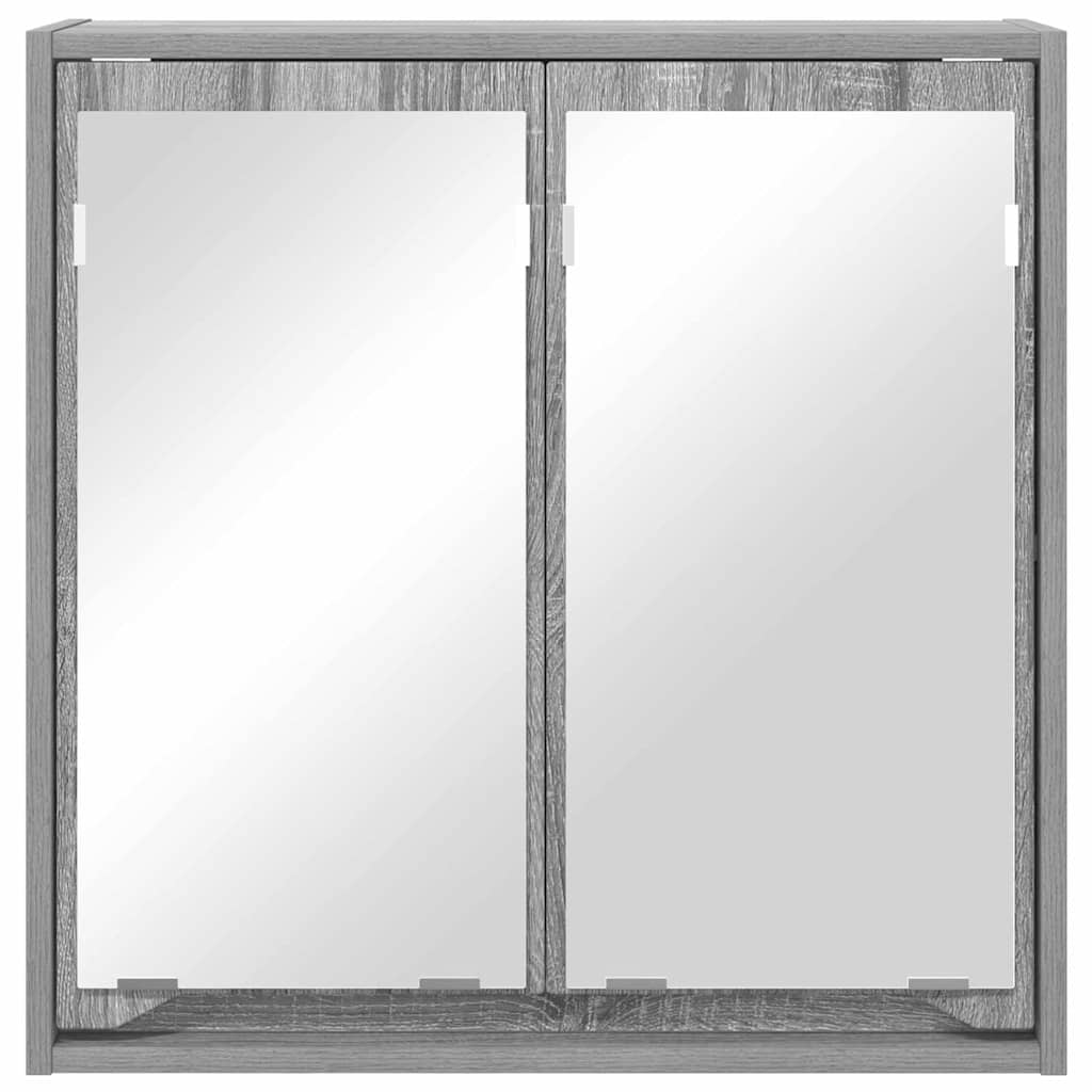 Badkamer spiegelkast Grijs Sonoma 60 x 20 x 60 cm Bewerkt hout is nu te koop bij PeponiXL, paradijselijk wonen!