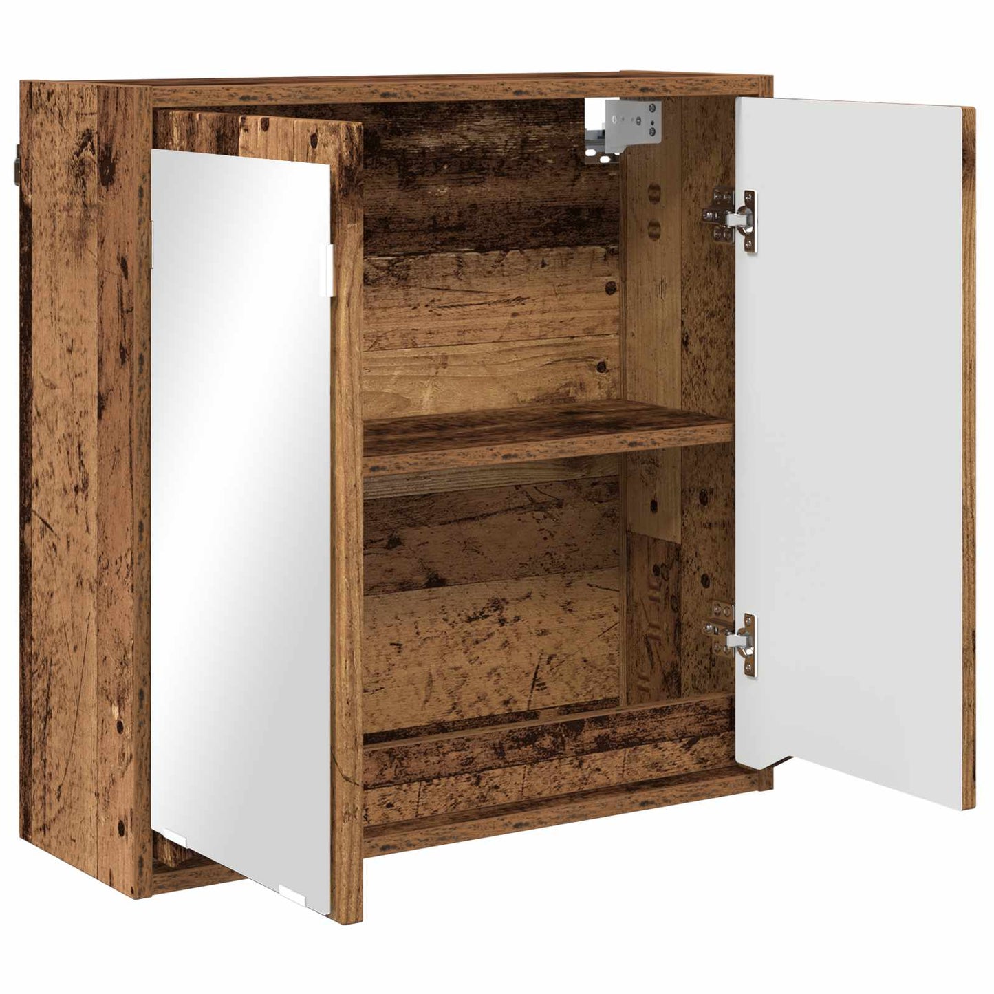 Badkamer spiegelkast Oud Hout 60 x 20 x 60 cm Bewerkt hout is nu te koop bij PeponiXL, paradijselijk wonen!