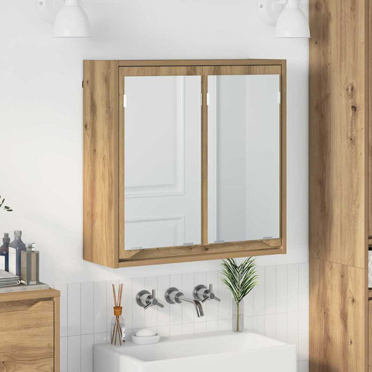 Badkamer spiegelkast Artisan Eiken 60 x 20 x 60 cm Bewerkt hout is nu te koop bij PeponiXL, paradijselijk wonen!