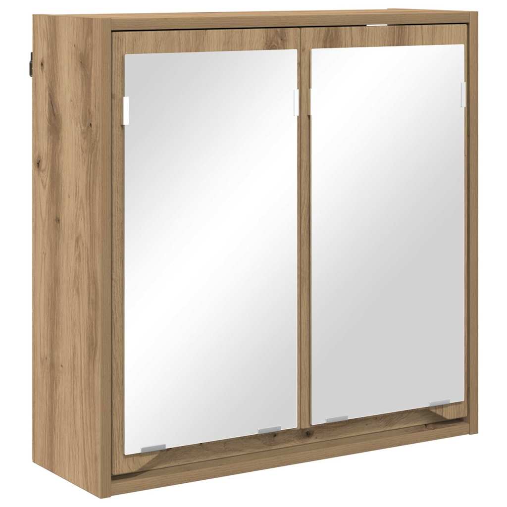 Badkamer spiegelkast Artisan Eiken 60 x 20 x 60 cm Bewerkt hout is nu te koop bij PeponiXL, paradijselijk wonen!
