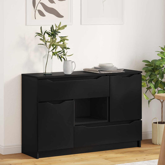 Dressoir met lade Zwart 100 x 30 x 65,6 Bewerkt hout is nu te koop bij PeponiXL, paradijselijk wonen!