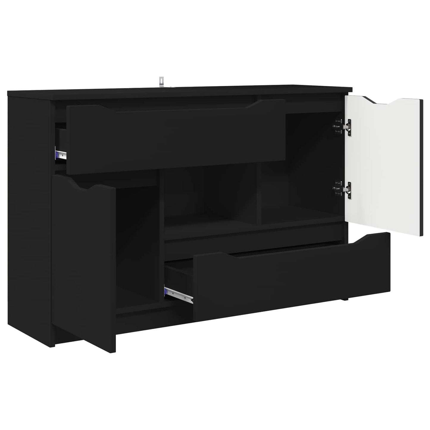 Dressoir met lade Zwart 100 x 30 x 65,6 Bewerkt hout is nu te koop bij PeponiXL, paradijselijk wonen!