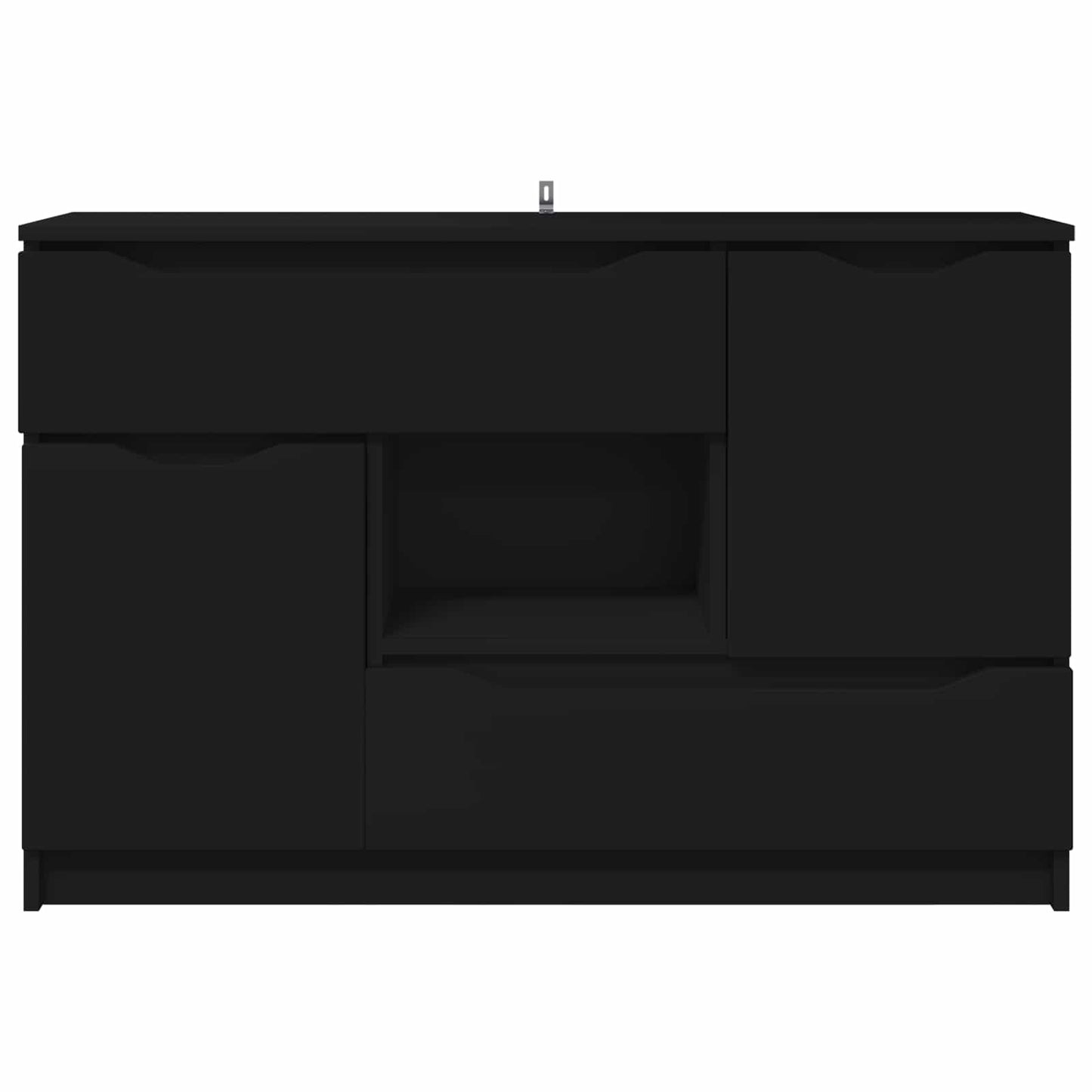 Dressoir met lade Zwart 100 x 30 x 65,6 Bewerkt hout is nu te koop bij PeponiXL, paradijselijk wonen!