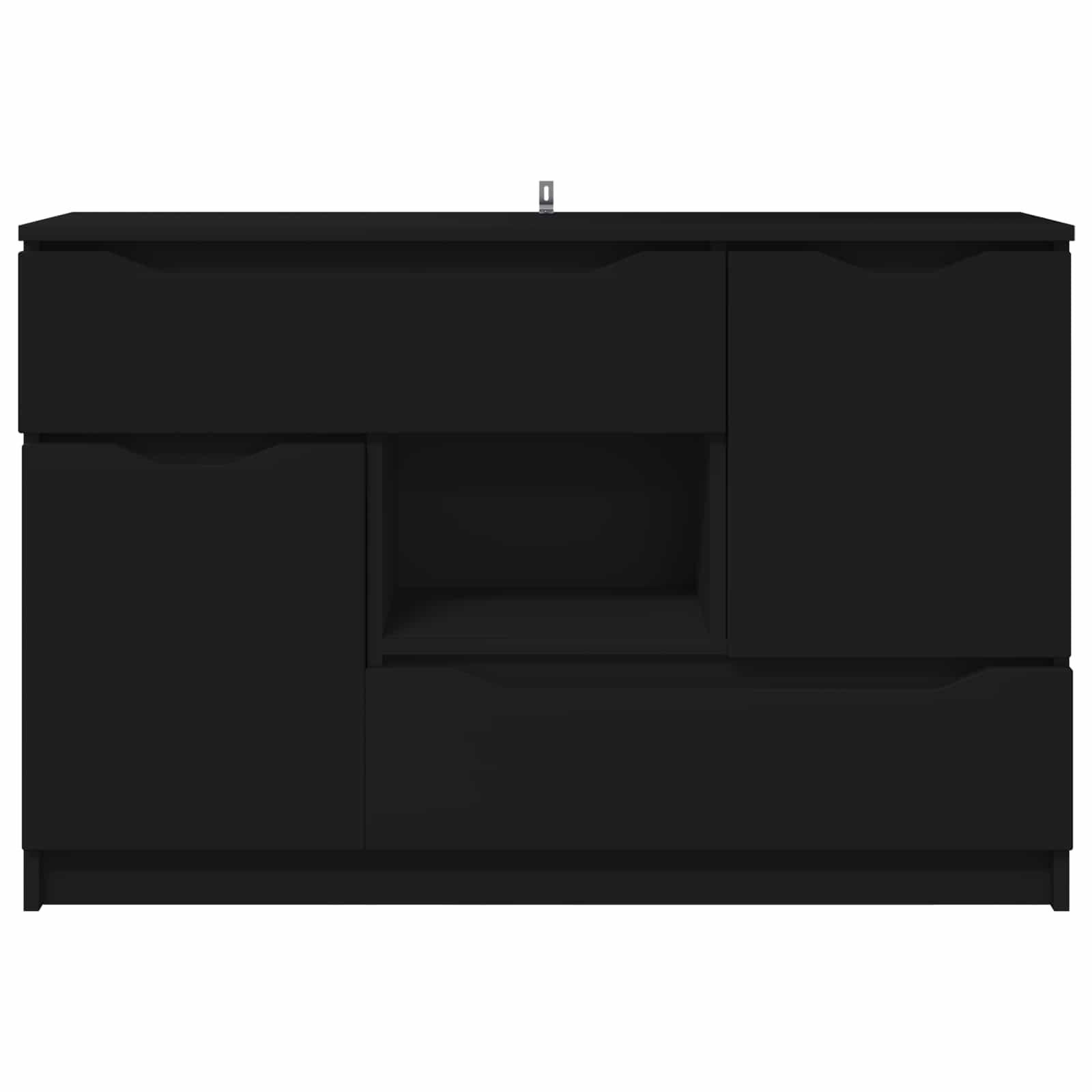 Dressoir met lade Zwart 100 x 30 x 65,6 Bewerkt hout is nu te koop bij PeponiXL, paradijselijk wonen!