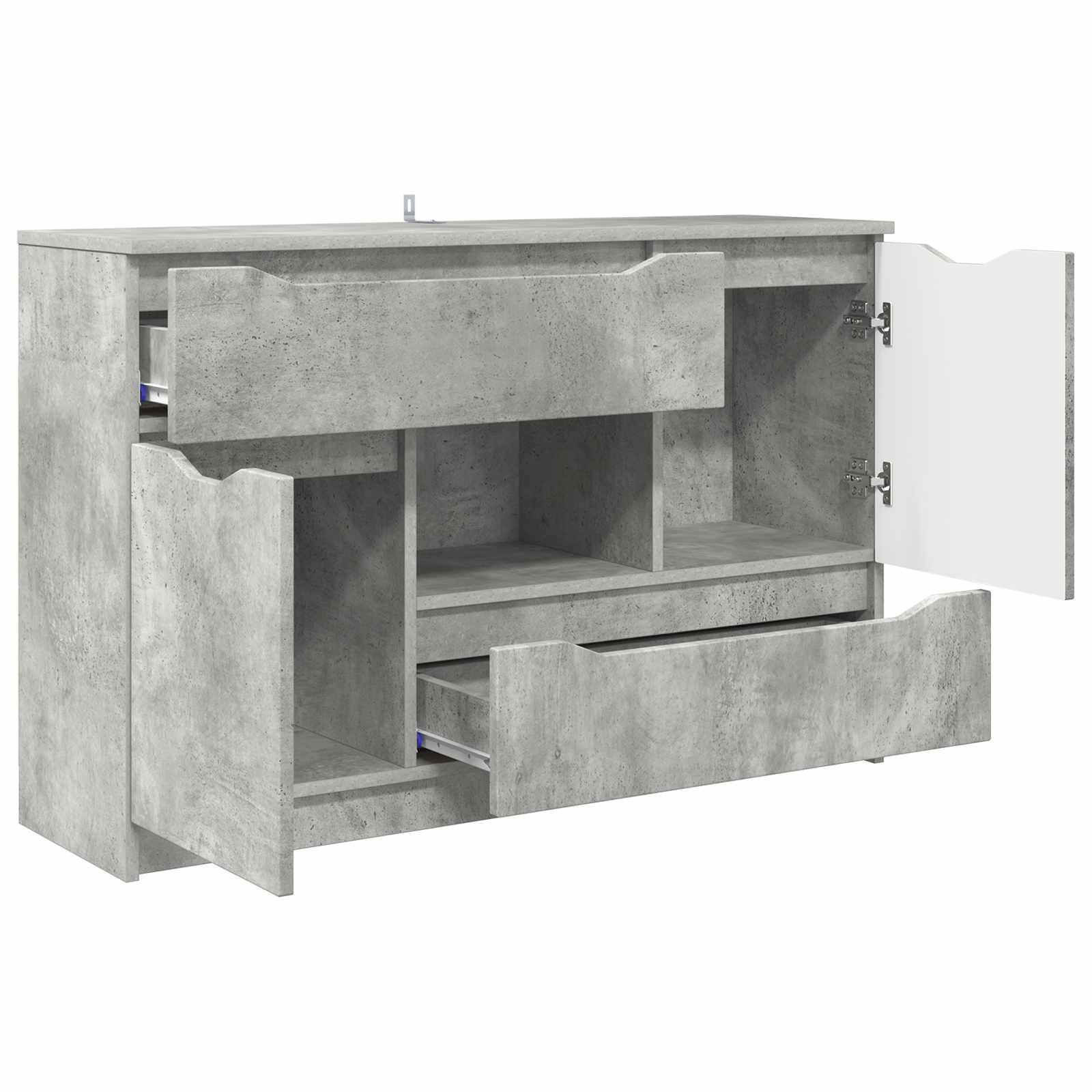 Dressoir met lade Beton Grijs 100 x 30 x 65,6 Bewerkt hout is nu te koop bij PeponiXL, paradijselijk wonen!