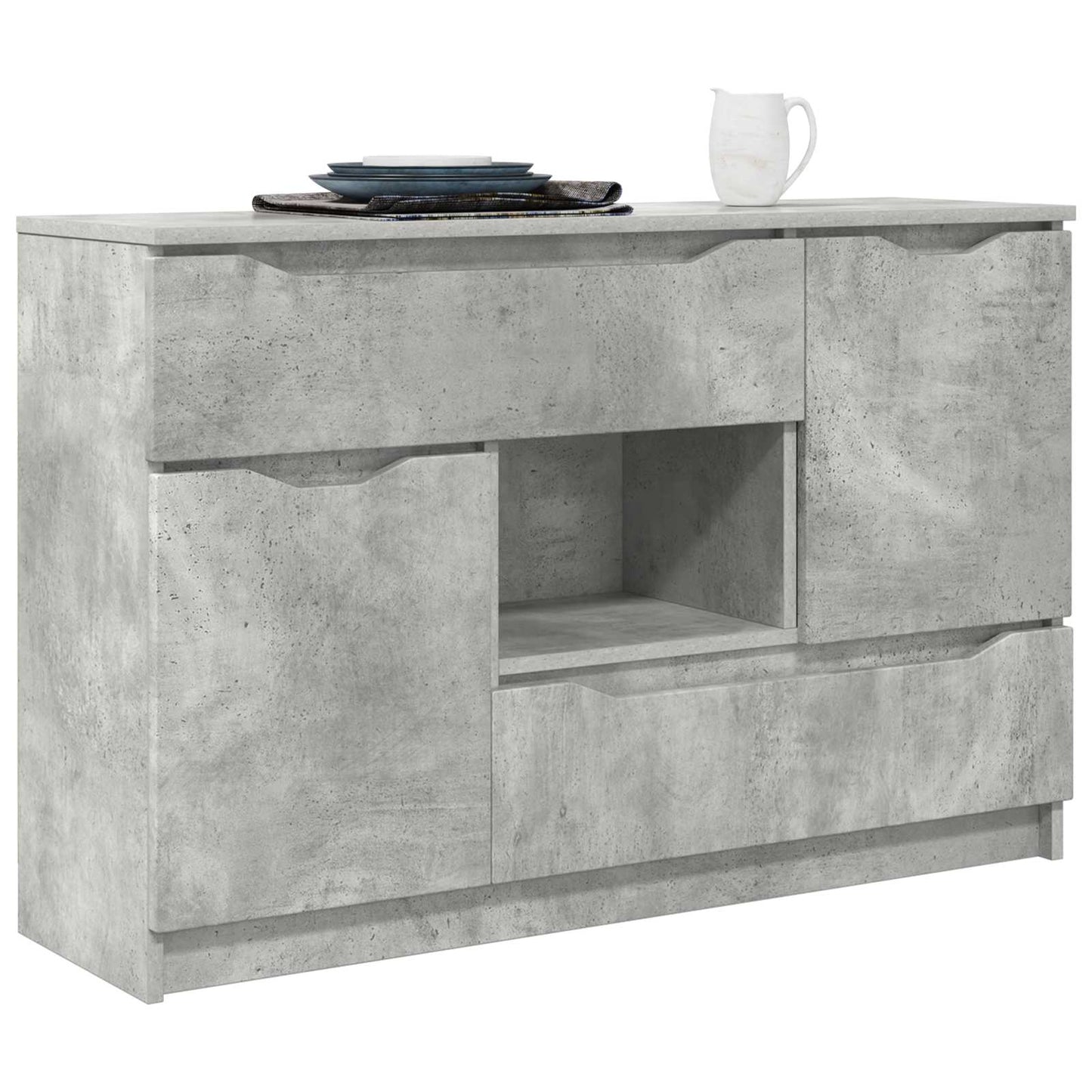 Dressoir met lade Beton Grijs 100 x 30 x 65,6 Bewerkt hout is nu te koop bij PeponiXL, paradijselijk wonen!