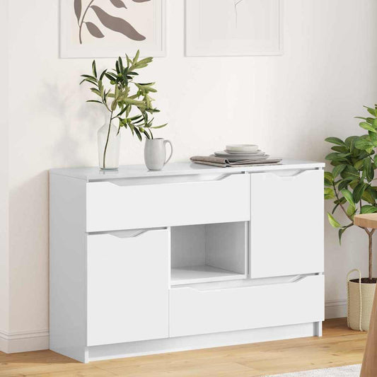 Dressoir met lade Hoogglans wit 100 x 30 x 65,6 Bewerkt hout is nu te koop bij PeponiXL, paradijselijk wonen!