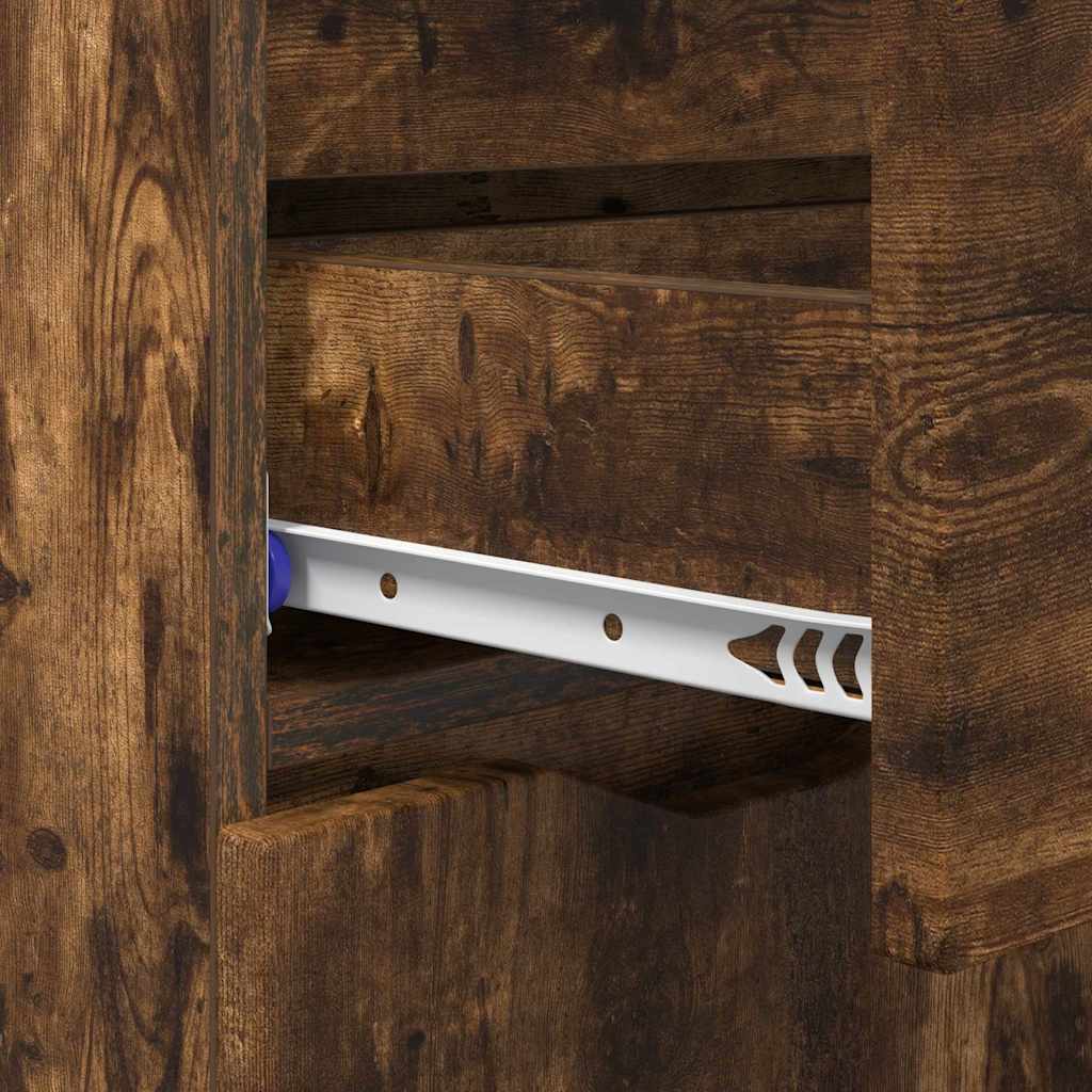 Dressoir met lade Gerookt eiken 100 x 30 x 65,6 Bewerkt hout is nu te koop bij PeponiXL, paradijselijk wonen!