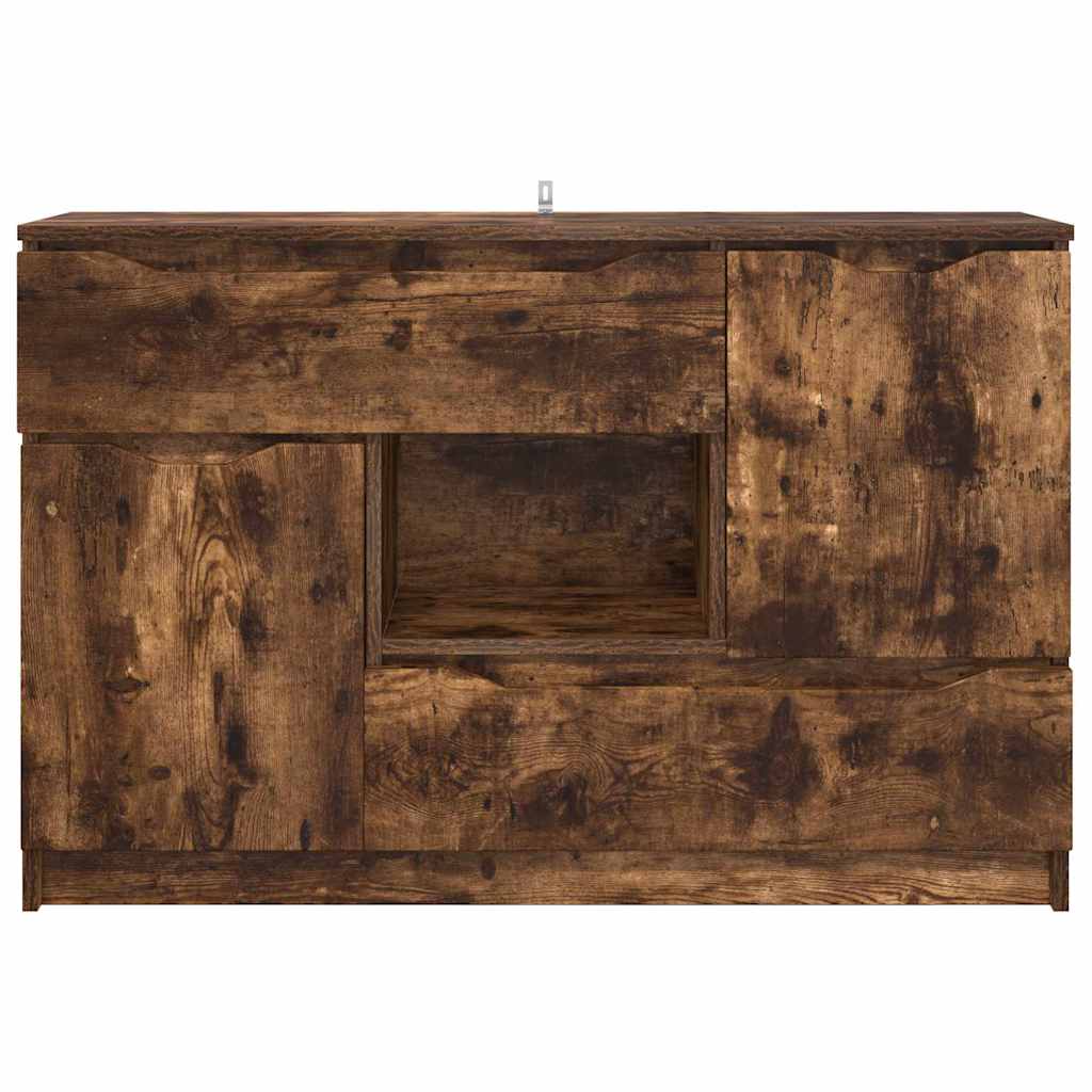 Dressoir met lade Gerookt eiken 100 x 30 x 65,6 Bewerkt hout is nu te koop bij PeponiXL, paradijselijk wonen!