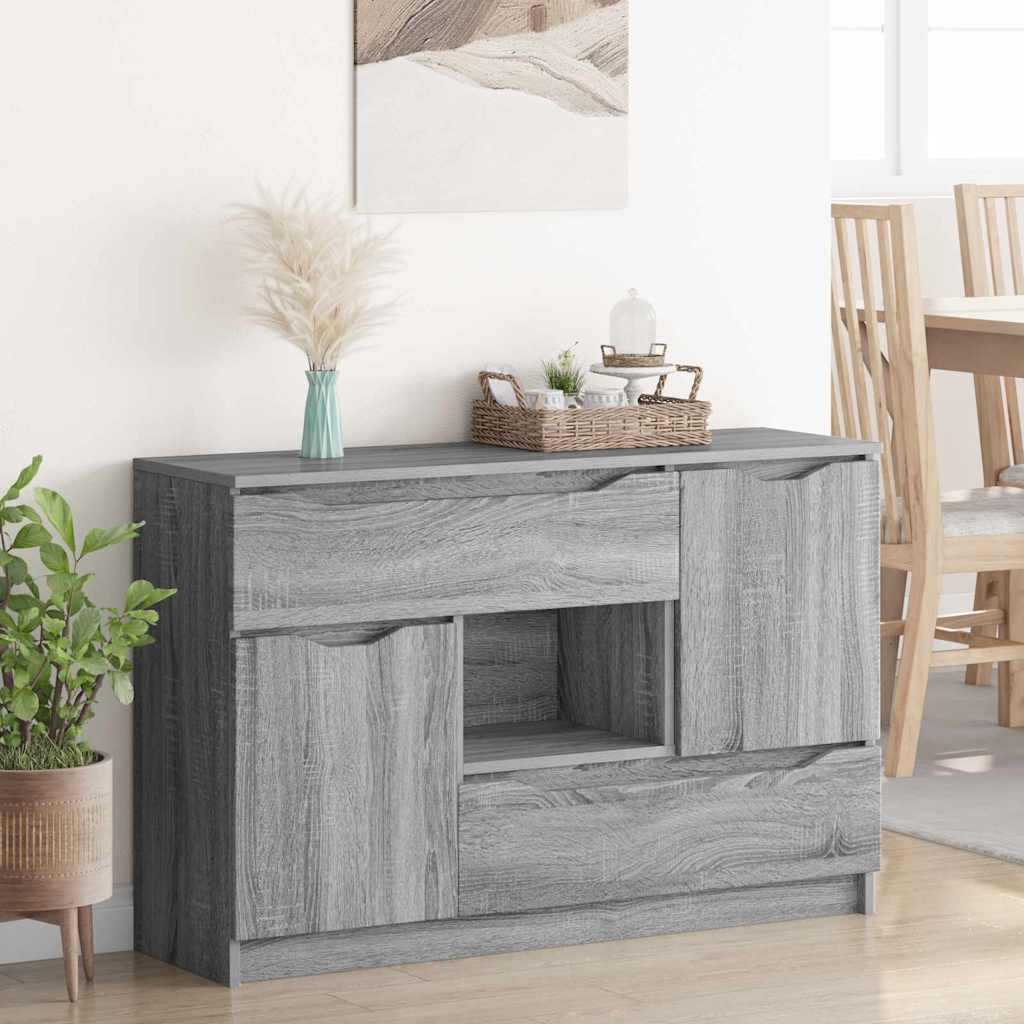 Dressoir met lade Grijs Sonoma 100 x 30 x 65,6 Bewerkt hout is nu te koop bij PeponiXL, paradijselijk wonen!