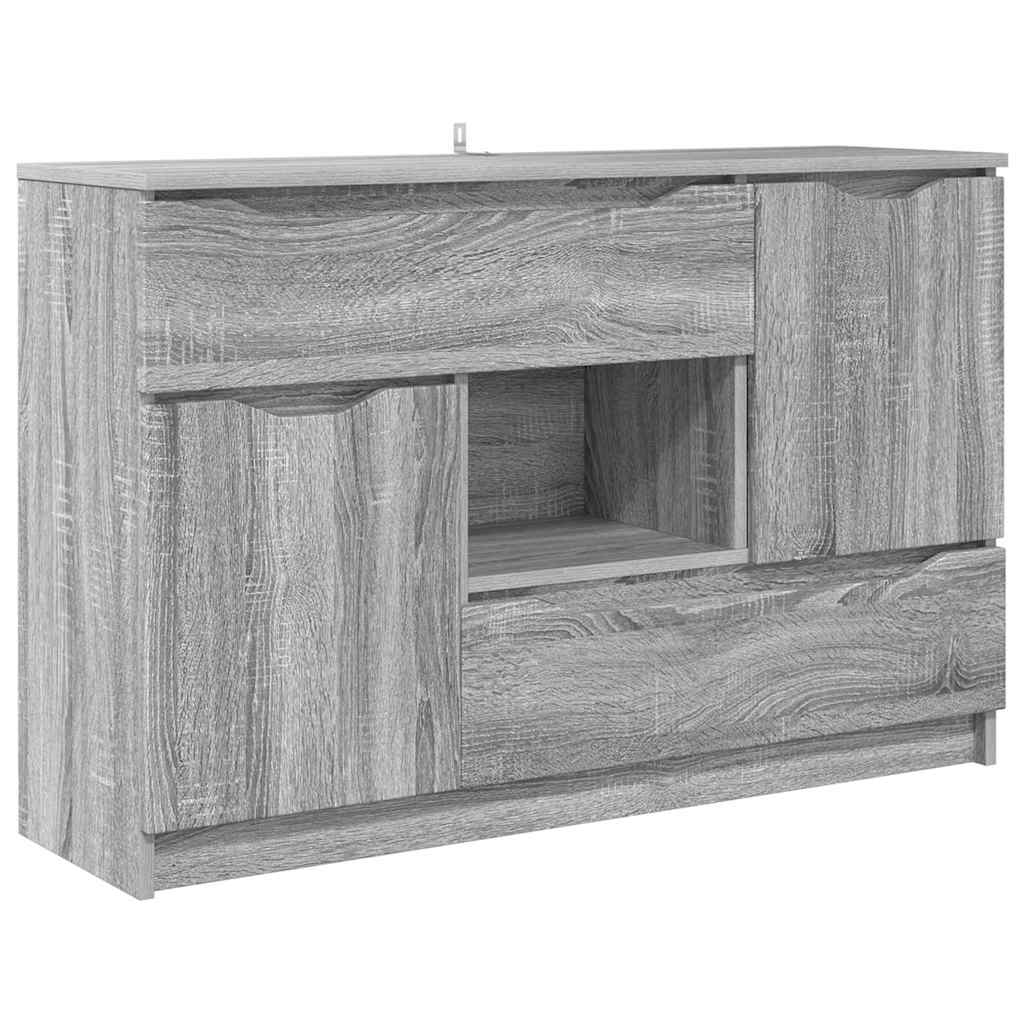 Dressoir met lade Grijs Sonoma 100 x 30 x 65,6 Bewerkt hout is nu te koop bij PeponiXL, paradijselijk wonen!