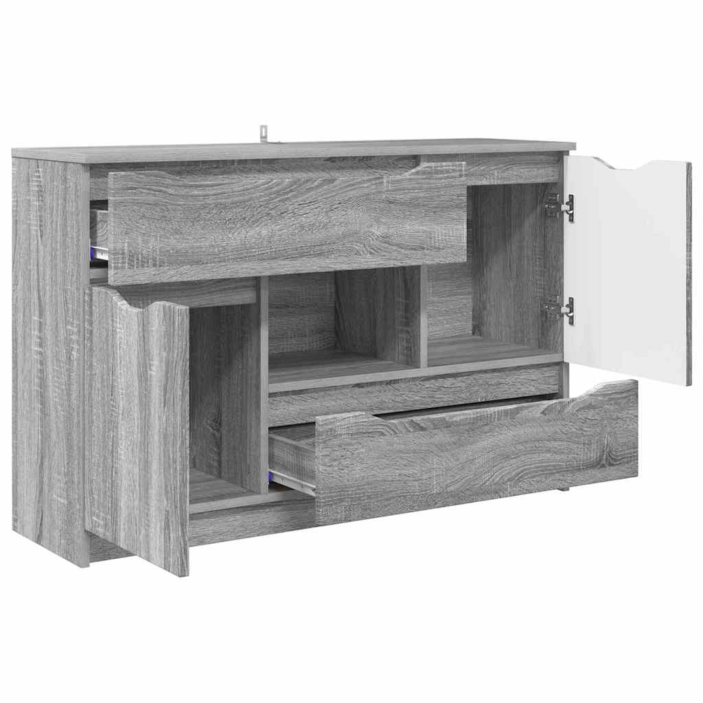 Dressoir met lade Grijs Sonoma 100 x 30 x 65,6 Bewerkt hout is nu te koop bij PeponiXL, paradijselijk wonen!