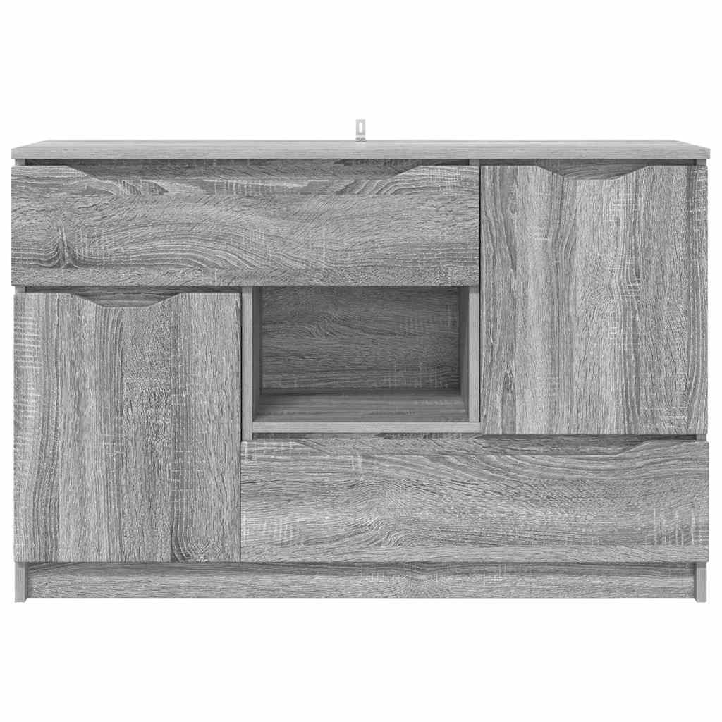 Dressoir met lade Grijs Sonoma 100 x 30 x 65,6 Bewerkt hout is nu te koop bij PeponiXL, paradijselijk wonen!