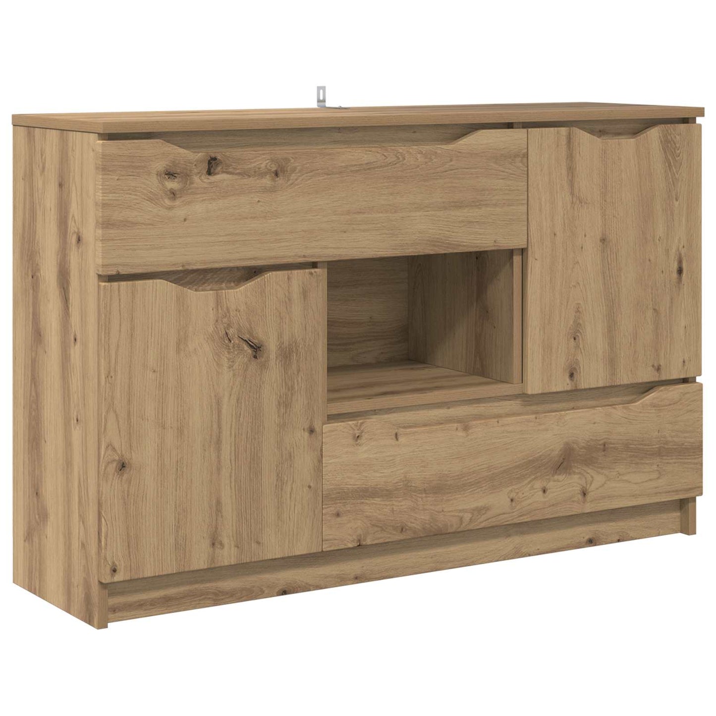Dressoir Artisan Eiken 100 x 30 x 65,6 Bewerkt hout is nu te koop bij PeponiXL, paradijselijk wonen!