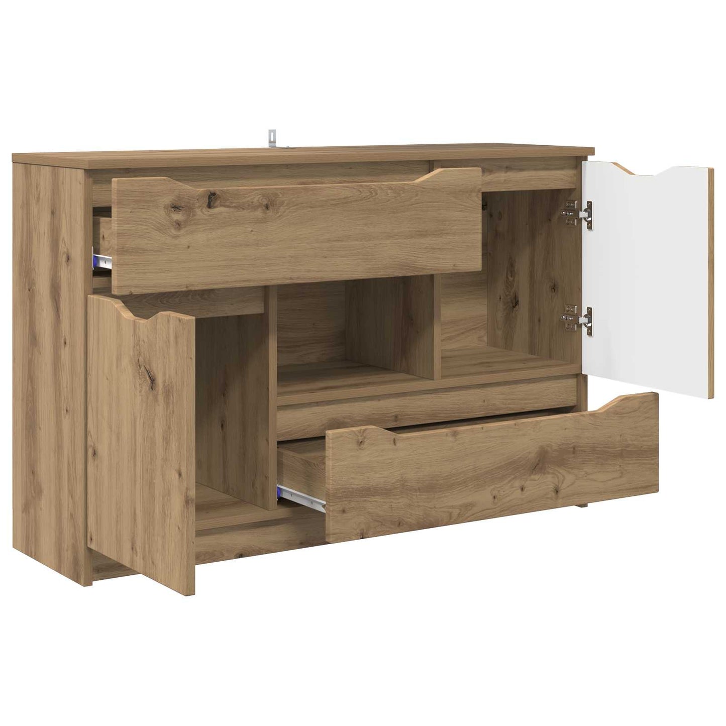 Dressoir Artisan Eiken 100 x 30 x 65,6 Bewerkt hout is nu te koop bij PeponiXL, paradijselijk wonen!