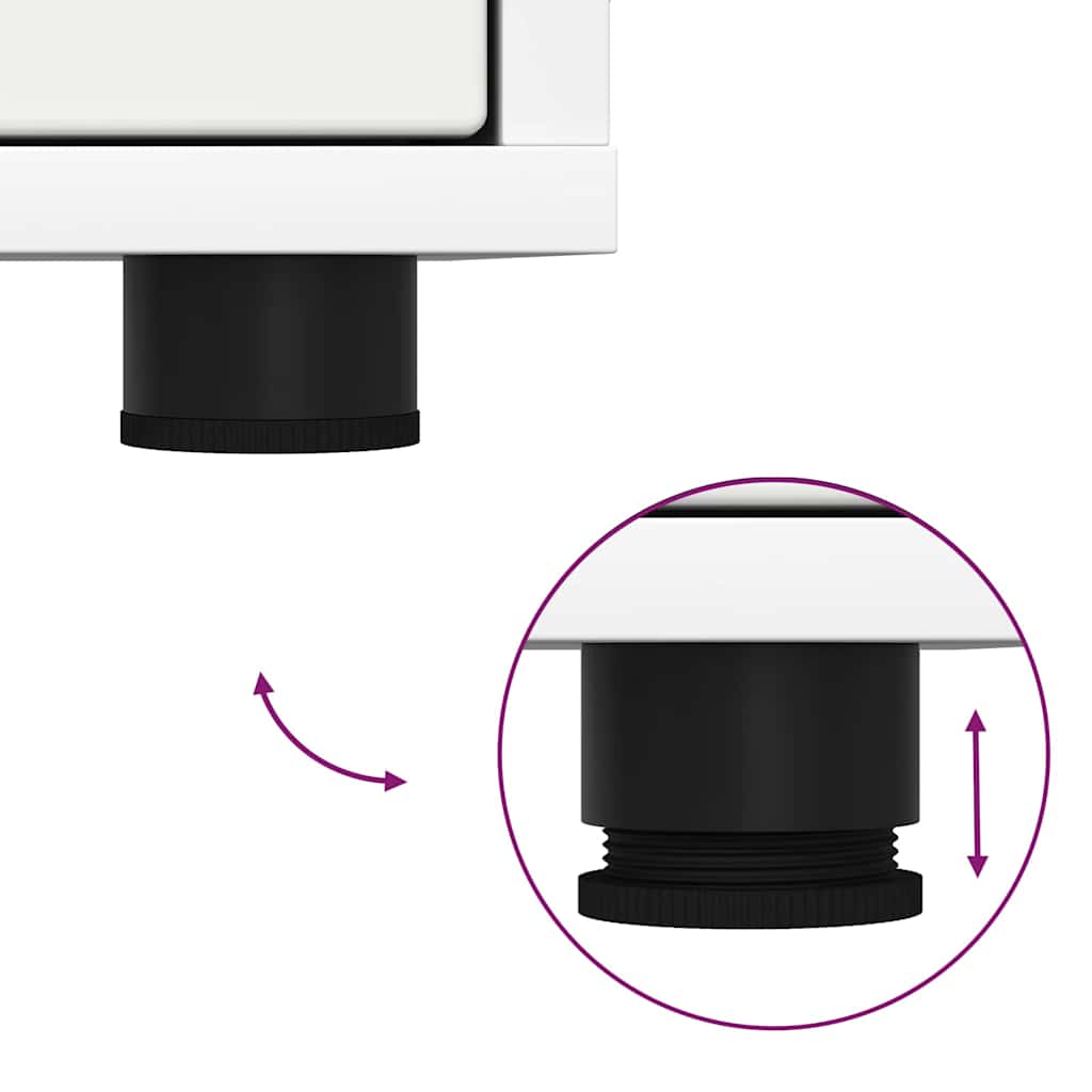 Nachtkastjes met lade 2 pcs Wit 30,5 x 30 x 43 cm Bewerkt hout is nu te koop bij PeponiXL, paradijselijk wonen!