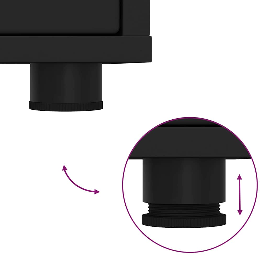 Nachtkastje met lade Zwart 30,5 x 30 x 43 cm Bewerkt hout is nu te koop bij PeponiXL, paradijselijk wonen!