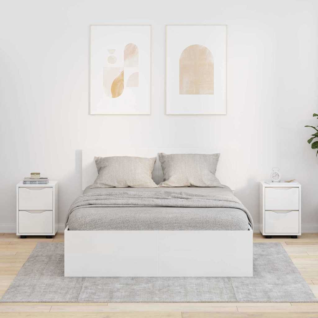 Nachtkastjes 2 pcs Hoogglans wit 30,5 x 30 x 43 cm Bewerkt hout is nu te koop bij PeponiXL, paradijselijk wonen!