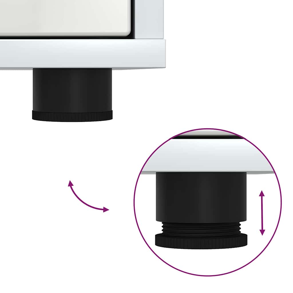 Nachtkastjes 2 pcs Hoogglans wit 30,5 x 30 x 43 cm Bewerkt hout is nu te koop bij PeponiXL, paradijselijk wonen!