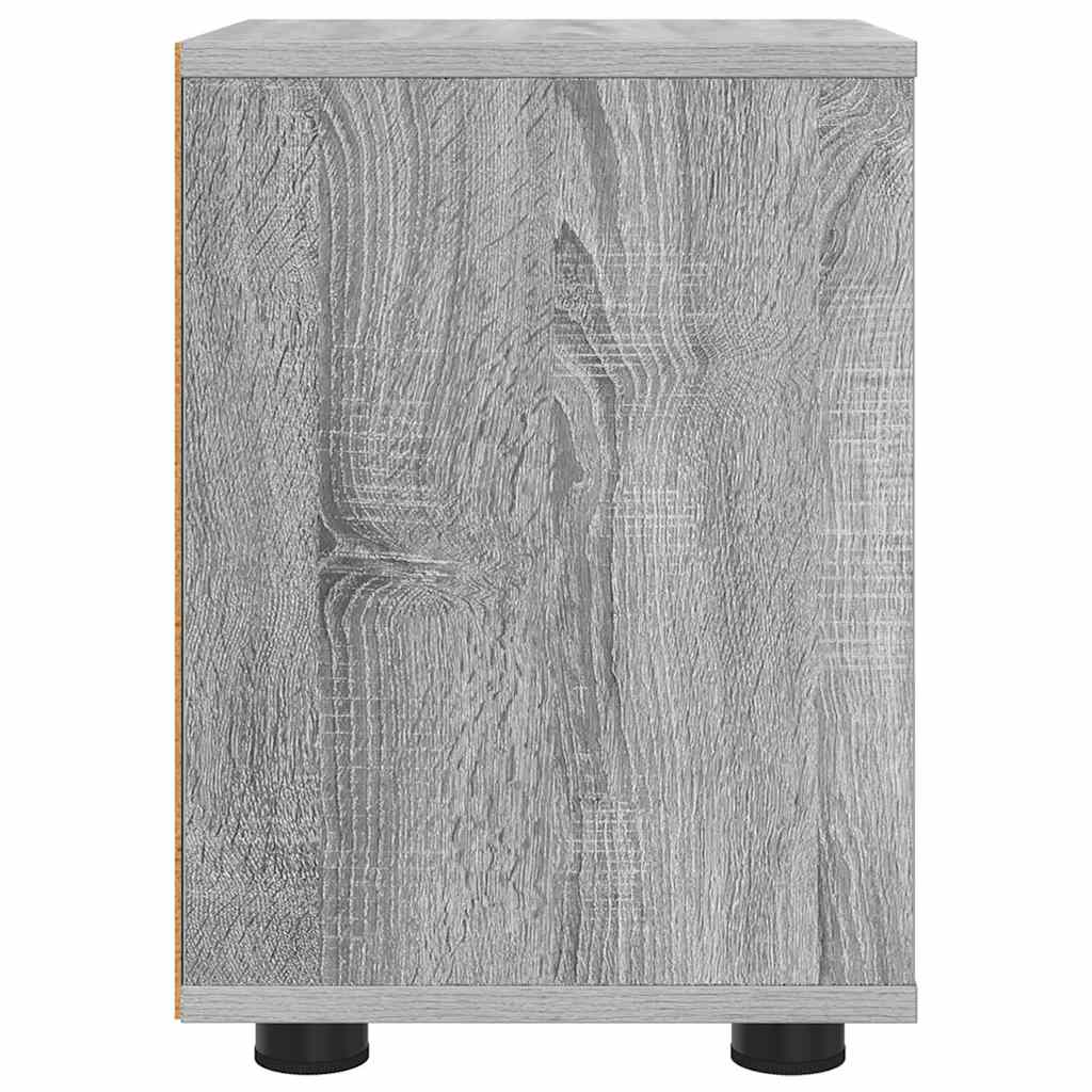 Nachtkastje Grijs Sonoma 30,5 x 30 x 43 cm Bewerkt hout is nu te koop bij PeponiXL, paradijselijk wonen!