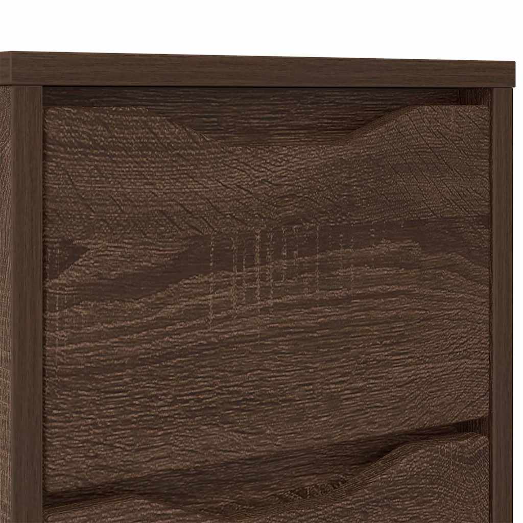 Nachtkastjes 2 pcs Bruin Eiken 30,5 x 30 x 43 cm Bewerkt hout is nu te koop bij PeponiXL, paradijselijk wonen!