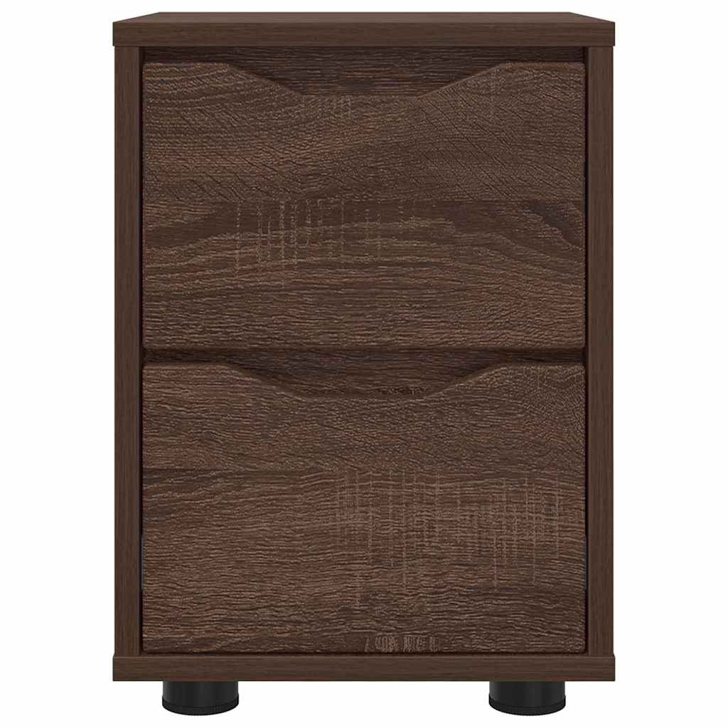 Nachtkastjes 2 pcs Bruin Eiken 30,5 x 30 x 43 cm Bewerkt hout is nu te koop bij PeponiXL, paradijselijk wonen!