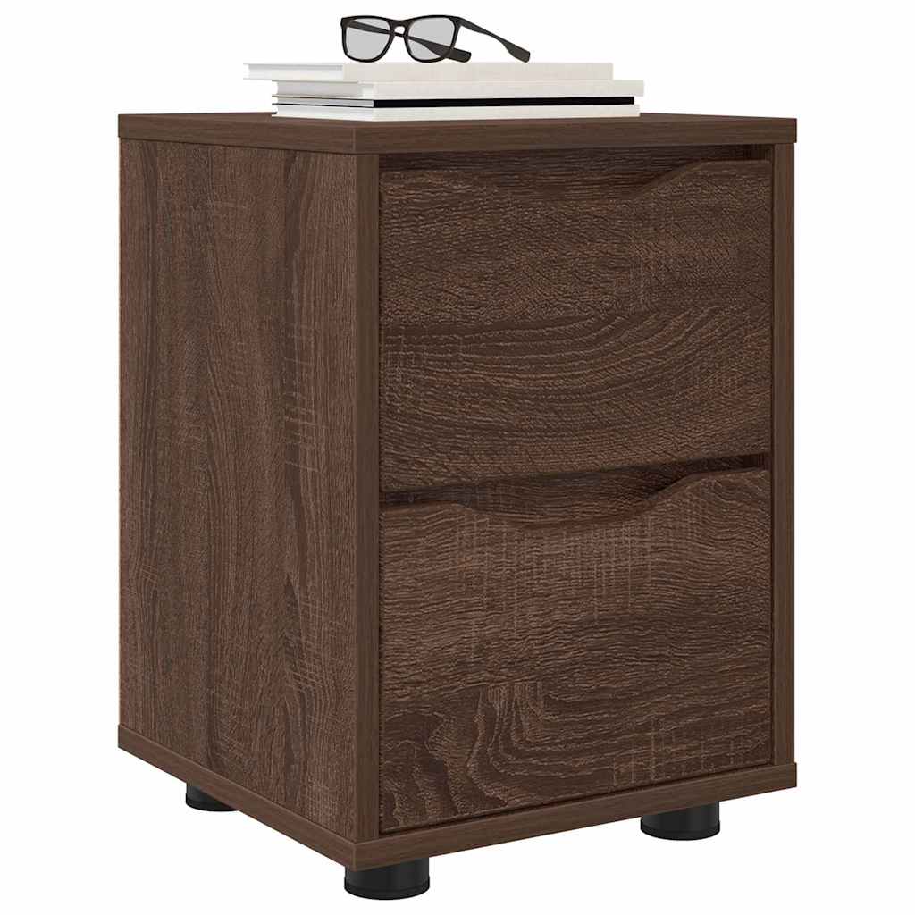 Nachtkastjes 2 pcs Bruin Eiken 30,5 x 30 x 43 cm Bewerkt hout is nu te koop bij PeponiXL, paradijselijk wonen!