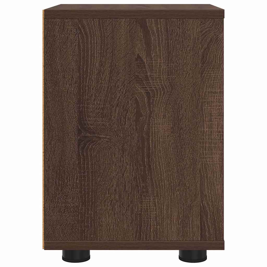 Nachtkastjes 2 pcs Bruin Eiken 30,5 x 30 x 43 cm Bewerkt hout is nu te koop bij PeponiXL, paradijselijk wonen!