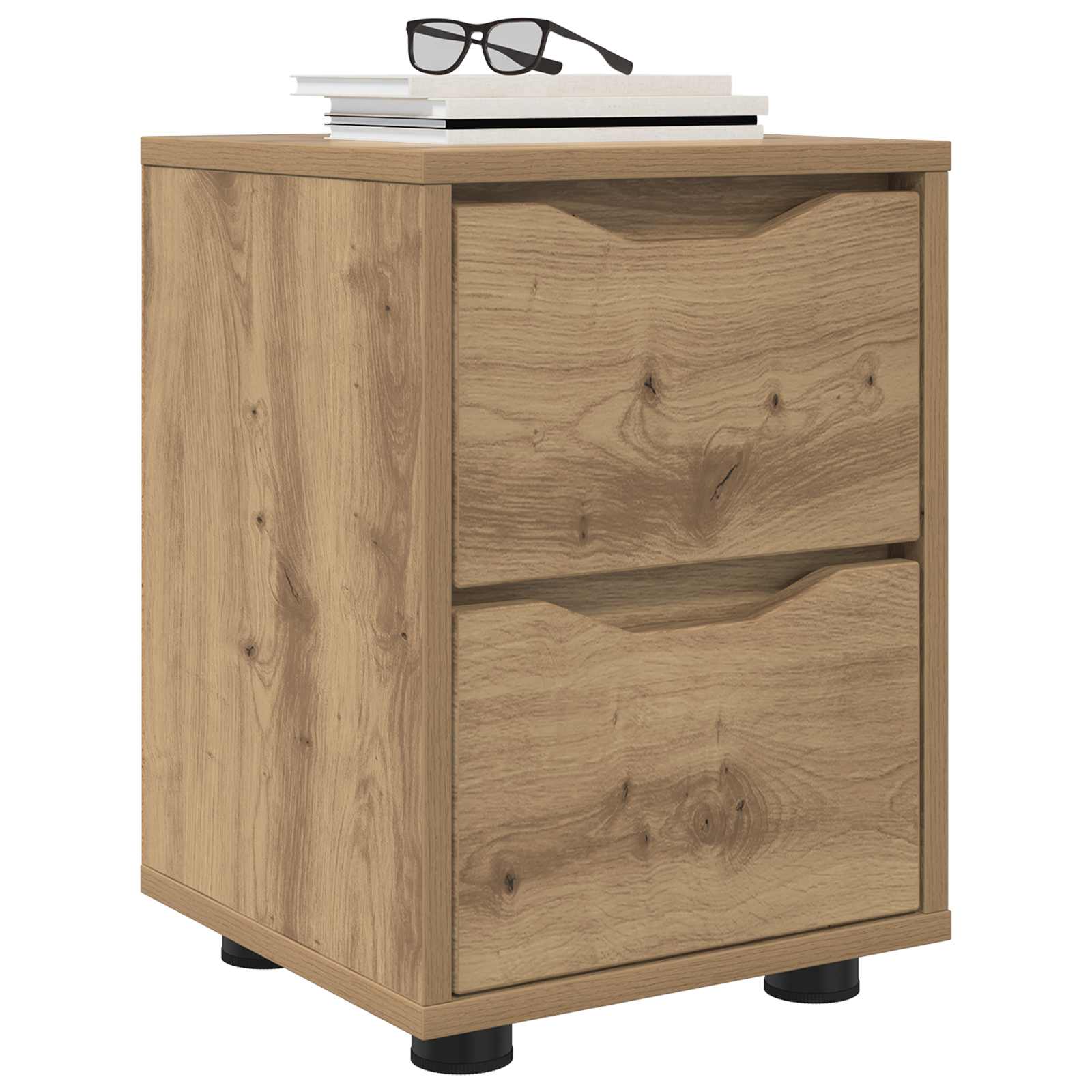 Nachtkastje Artisan Eiken 30,5 x 30 x 43 cm Bewerkt hout is nu te koop bij PeponiXL, paradijselijk wonen!