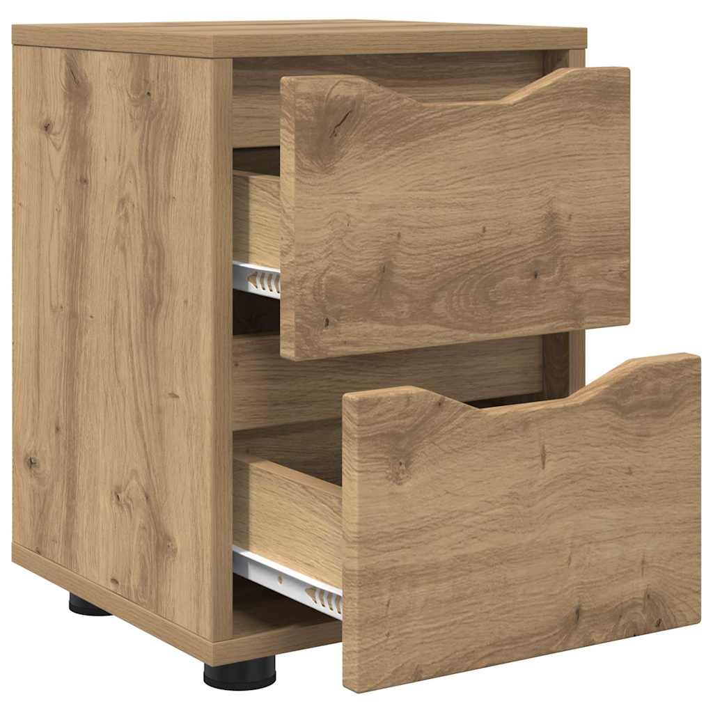 Nachtkastjes 2 pcs Artisan Eiken 30,5 x 30 x 43 cm Bewerkt hout is nu te koop bij PeponiXL, paradijselijk wonen!