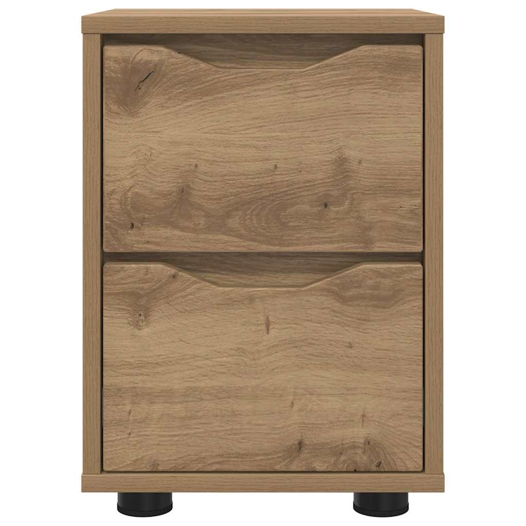 Nachtkastjes 2 pcs Artisan Eiken 30,5 x 30 x 43 cm Bewerkt hout is nu te koop bij PeponiXL, paradijselijk wonen!