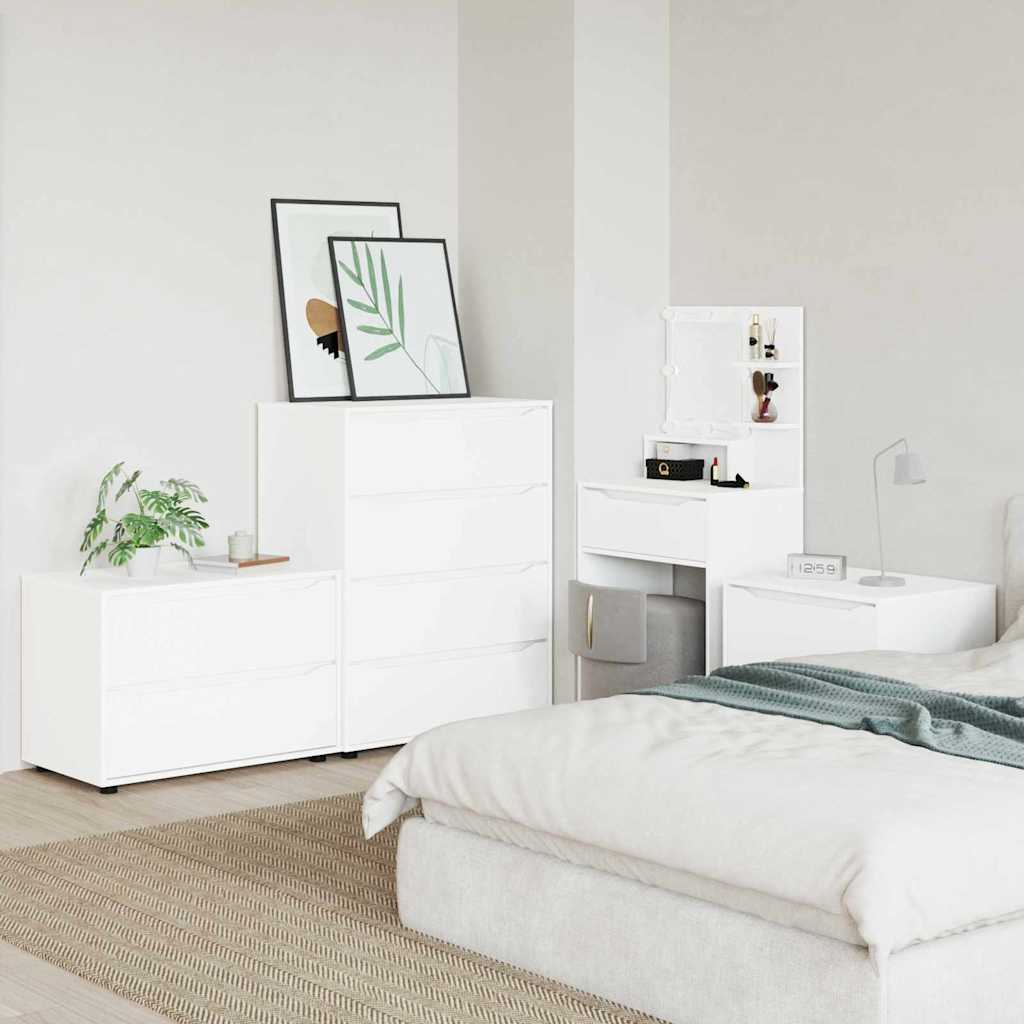 Opbergkast Wit 80 x 48 x 57 cm Bewerkt hout is nu te koop bij PeponiXL, paradijselijk wonen!