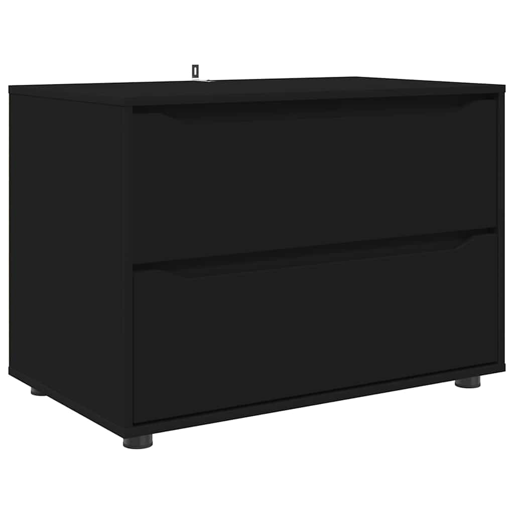 Opbergkast Zwart 80 x 48 x 57 cm Bewerkt hout is nu te koop bij PeponiXL, paradijselijk wonen!