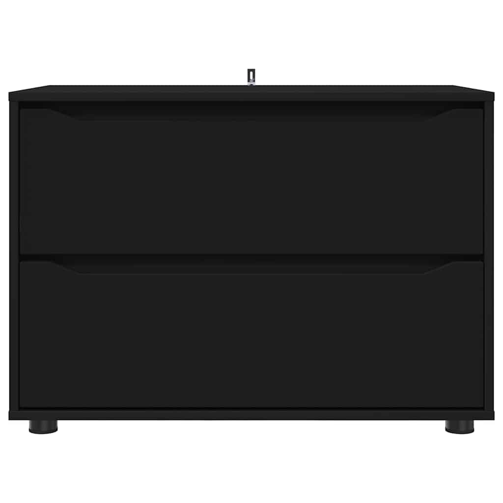 Opbergkast Zwart 80 x 48 x 57 cm Bewerkt hout is nu te koop bij PeponiXL, paradijselijk wonen!