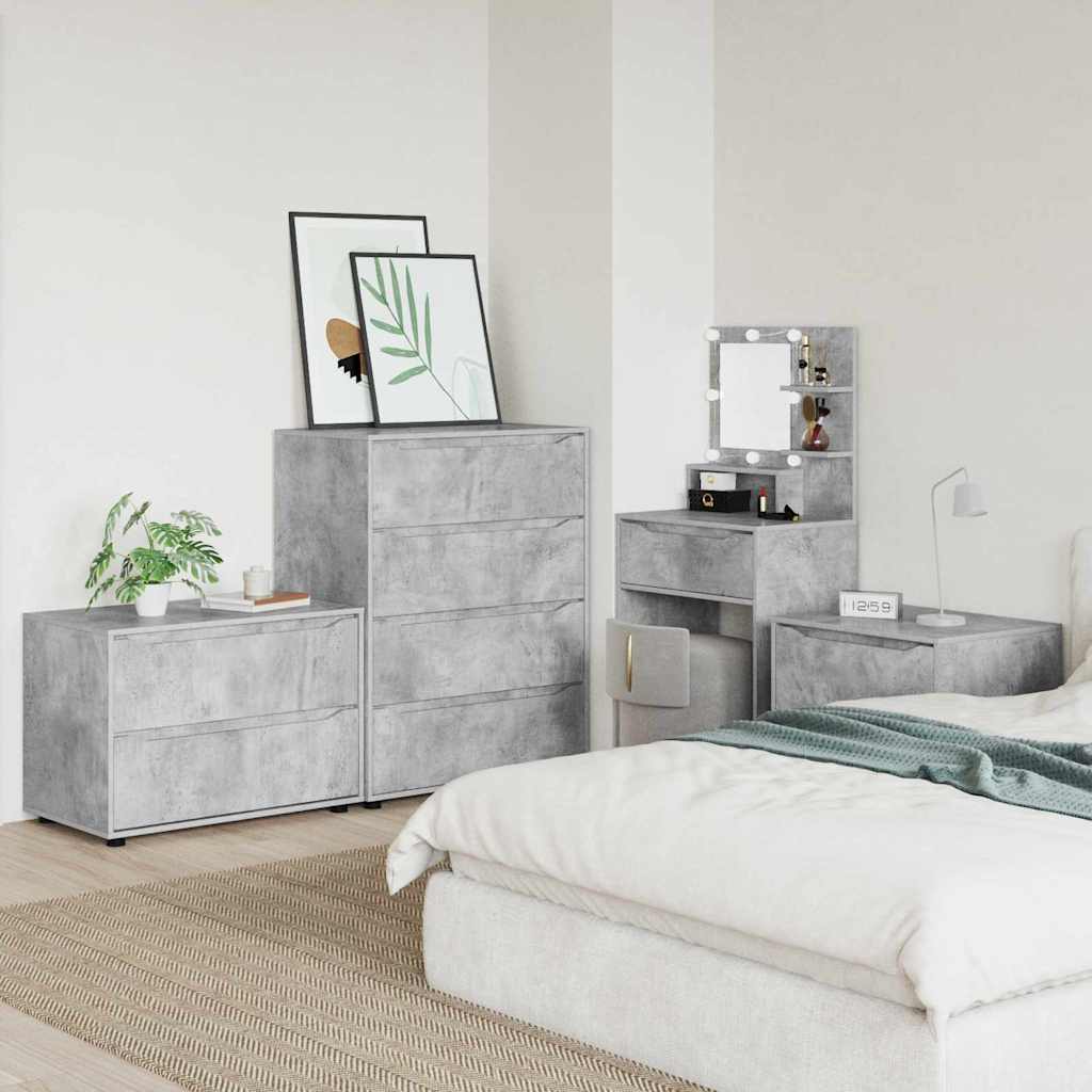 Opbergkast Beton Grijs 80 x 48 x 57 cm Bewerkt hout is nu te koop bij PeponiXL, paradijselijk wonen!