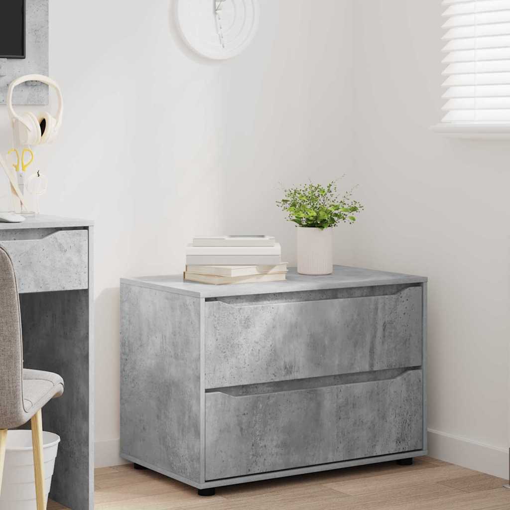 Opbergkast Beton Grijs 80 x 48 x 57 cm Bewerkt hout is nu te koop bij PeponiXL, paradijselijk wonen!