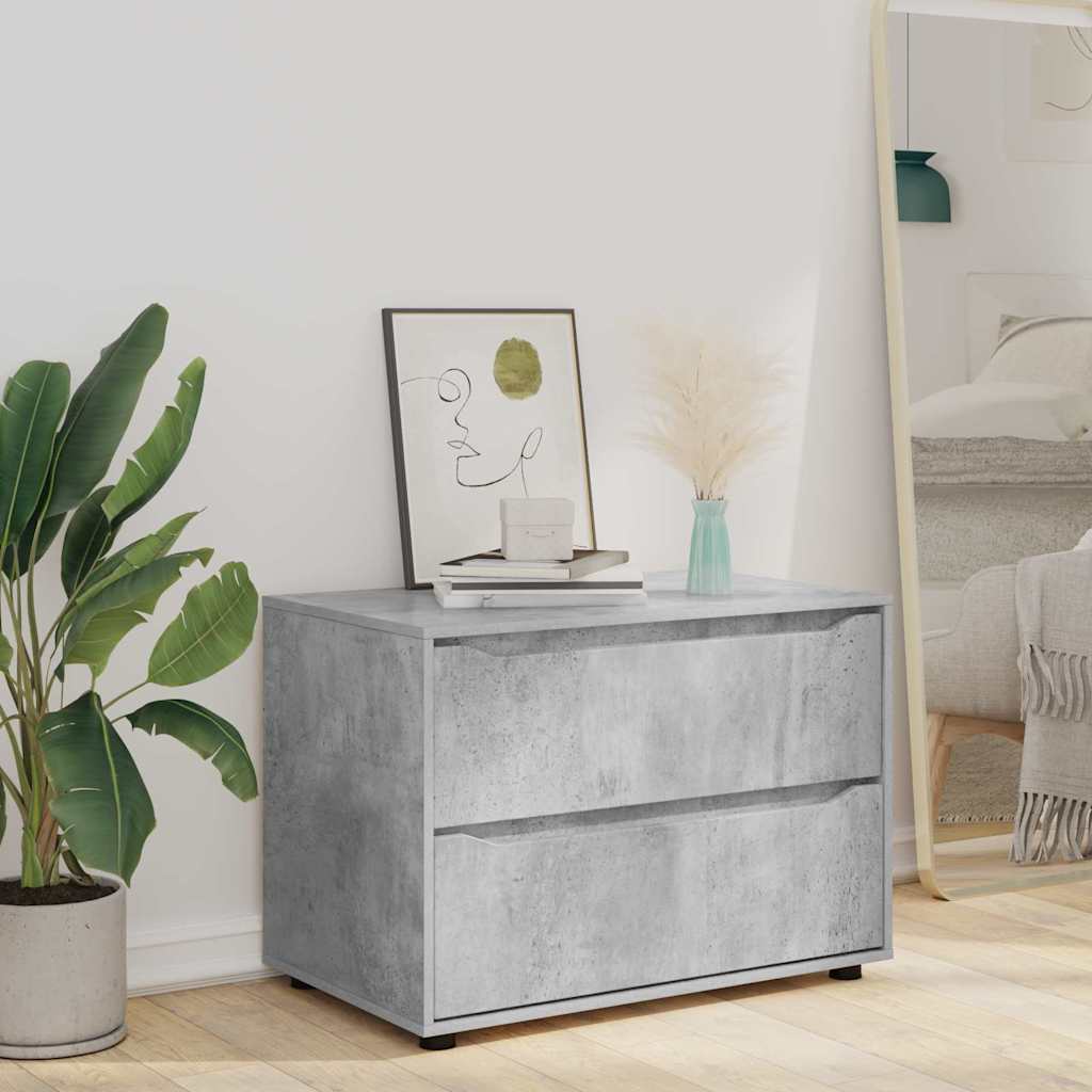 Opbergkast Beton Grijs 80 x 48 x 57 cm Bewerkt hout is nu te koop bij PeponiXL, paradijselijk wonen!