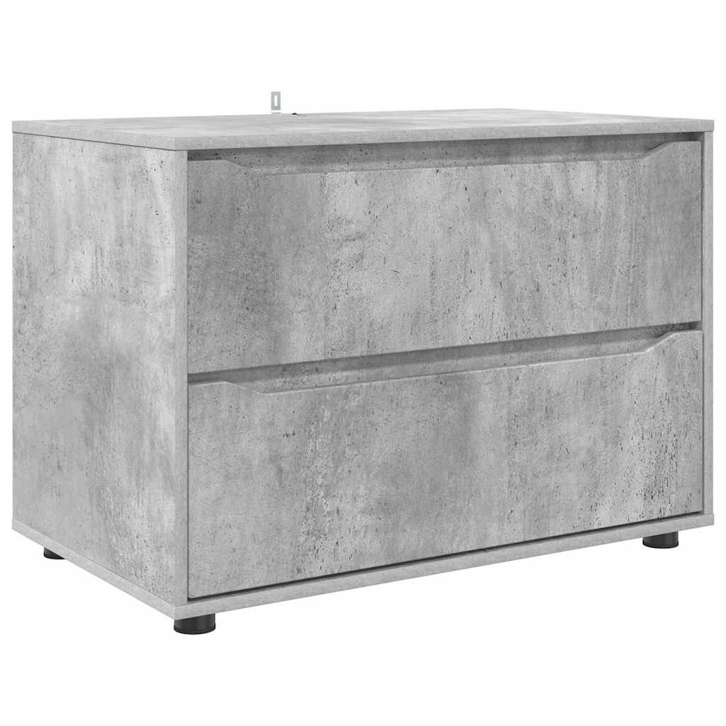 Opbergkast Beton Grijs 80 x 48 x 57 cm Bewerkt hout is nu te koop bij PeponiXL, paradijselijk wonen!