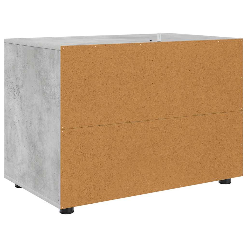 Opbergkast Beton Grijs 80 x 48 x 57 cm Bewerkt hout is nu te koop bij PeponiXL, paradijselijk wonen!